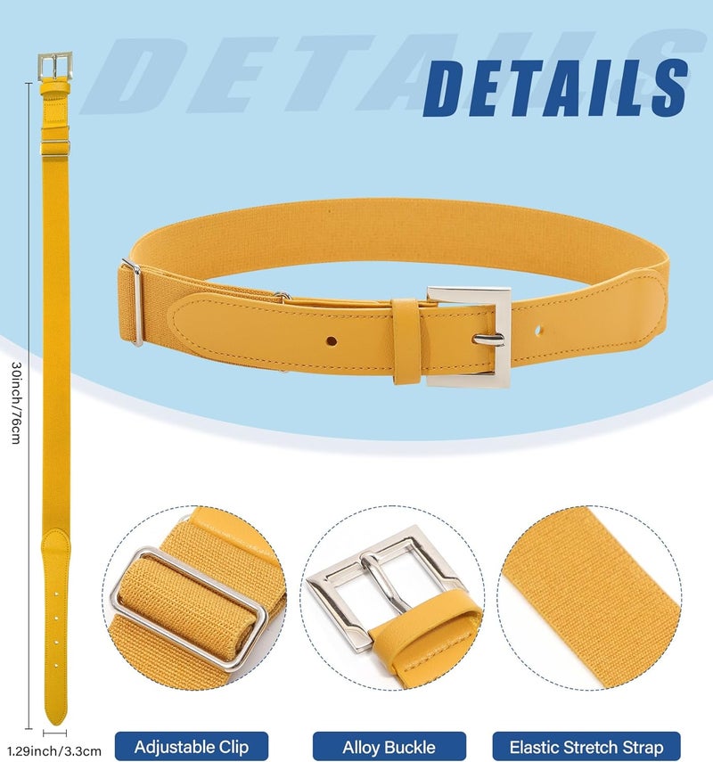 Kajeer Kid Belts for Boy Baseball Belt Softball Adjustable Fastpitch Belt Elastic Metal Buckle Youth Belt for Boys Girls - Image 3